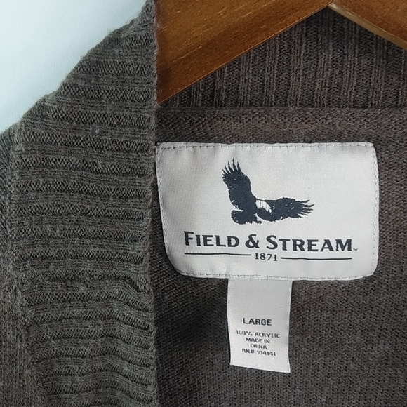 Field & Stream L Tan Waterfall Cardigan Sweater - Picture 3 of 5